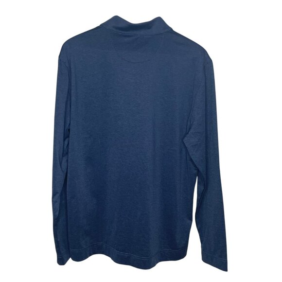 Greg Norman Blue Long Sleeve Active Shirt Top 1/4 Zip Men's SZ M Athletic Stretc - Picture 2 of 10